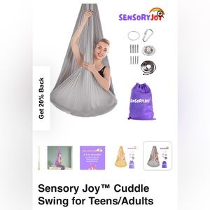 Sensory joy cuddle swing in gray